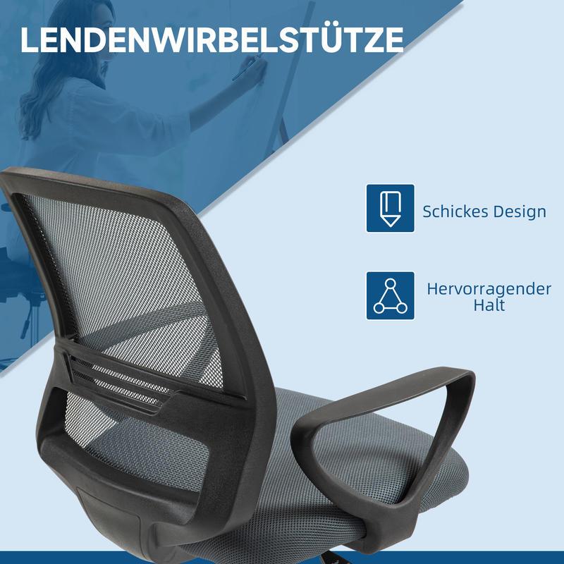 Bureaustoel – Ergonomische Stoel – Office Chair – Gamingstoel – Computerstoel – Verstelbare Hoogte – Comfortabele Lendensteun