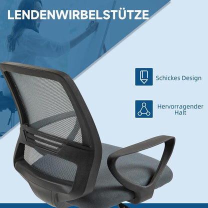 Bureaustoel – Ergonomische Stoel – Office Chair – Gamingstoel – Computerstoel – Verstelbare Hoogte – Comfortabele Lendensteun