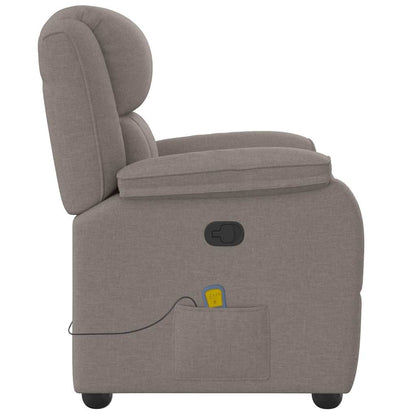 Verstelbare Massagestoel – Massagestoel – Ergonomische Stoel – Relaxstoel – Thuismassage – Taupe – 6 Vibratiepunten – Handmatige Verstelling Tot 135°