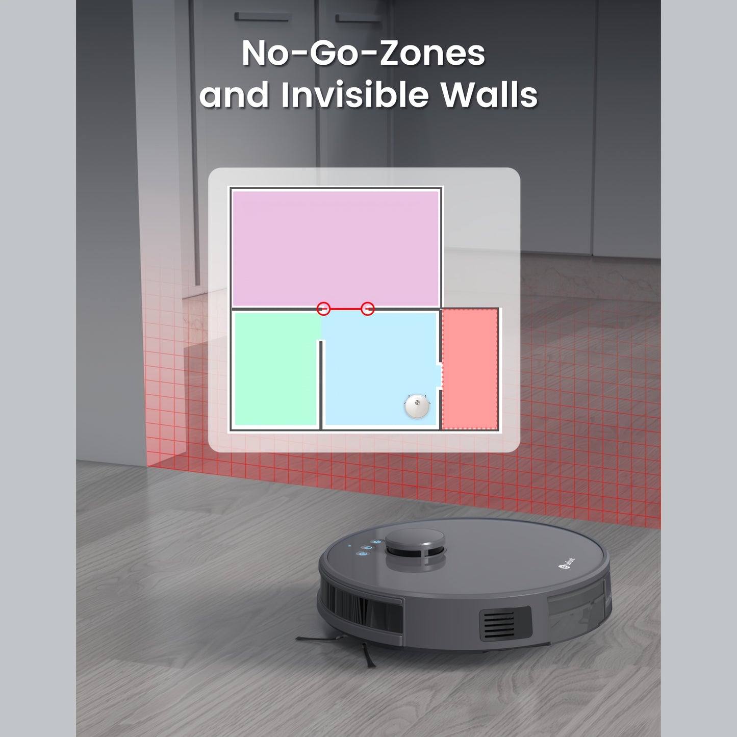 Robotstofzuiger – Robotstofzuiger Met Dweilfunctie – Automatische Stofzuiger – Slimme Vloerreiniger – Wifi Robotstofzuiger – 3200mAh Batterij – 3D Obstakelvermijding