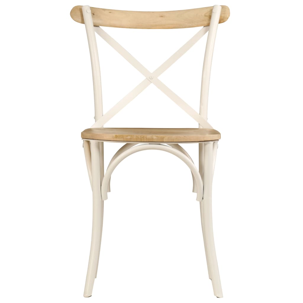 Eetkamerstoel – Keukenstoel – Stoel – Dining Chair – Zitmeubel – Massief Mango Hout – Stevig Stalen Frame