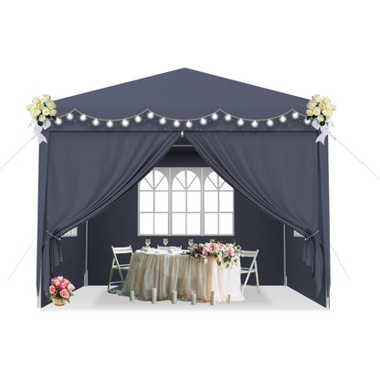 Partytent – Feesttent – Paviljoen – Tuintent – Overkapping – 3x9m – Waterdicht Polyethyleen Doek – Stevig Stalen Frame