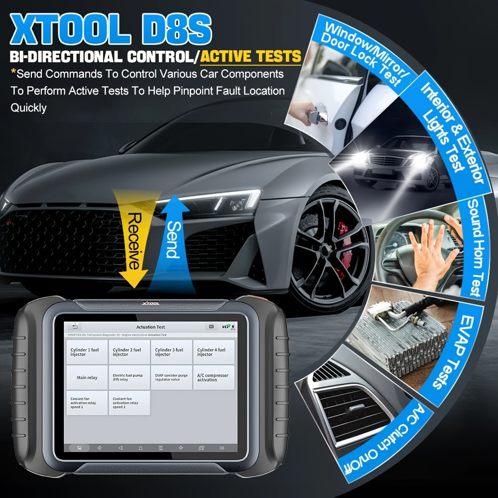 Autodiagnosetool – OBD2 Scanner – Foutcode Uitlezer – Auto Scanner – Diagnoseapparaat – 8 Inch Touchscreen – Ondersteunt CAN FD & DOIP