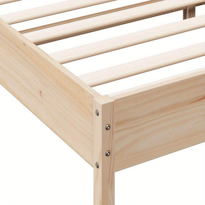 Bed Frame without Mattress 160x200 cm Solid Wood Pine with Slat Support Platform Bed Frame Suitable for Mattress Size 160 x 200 cm for Bedroom