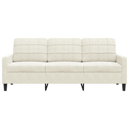 3-zits bank – hoekbank – sofa – loveseat – creme – stevig hardhouten frame – comfortabele polyurethaan kussens