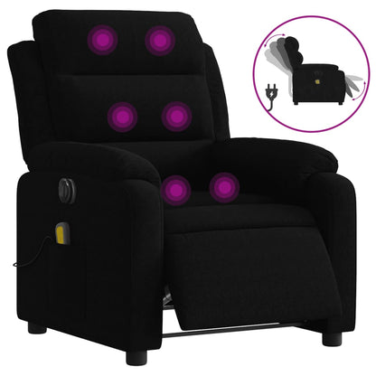 Elektrische Relaxfauteuil – Relaxstoel – Ligstoel – Zithoekstoel – Powerstoel – Zwart – Fluwelen Bekleding – Elektrisch Verstelbaar tot 135 Graden