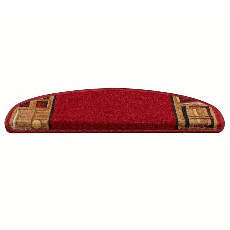 15-delige Rode Zelfklevende Trapmatten – Nonslip Trapbescherming – Antislip Trapstickers – Traplopen Veiligheid – Duurzaam PE Materiaal – Makkelijk Te Installeren – 65x21x4 cm