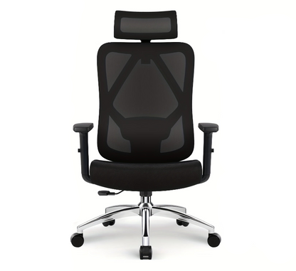 Bureaustoel – Office Chair – Gamestoel – Draaistoel – Bureaustoelen Voor Volwassenen – Ergonomisch Design – Verstelbare Lendensteun & Hoofdsteun – Roestvrij Stalen Frame – Kantelfunctie 135° – Geschikt Voor Harde Vloer