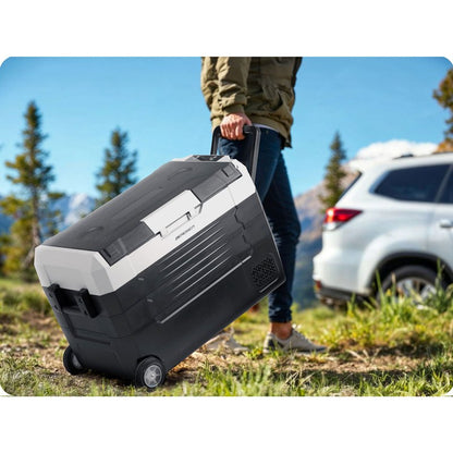 Compressor Koelbox – Draagbare Koelkast – Vriesbox – Camping Koelbox – Elektrische Koelbox – 40 Liter – Twee Compartimenten met Bluetooth Touchbediening