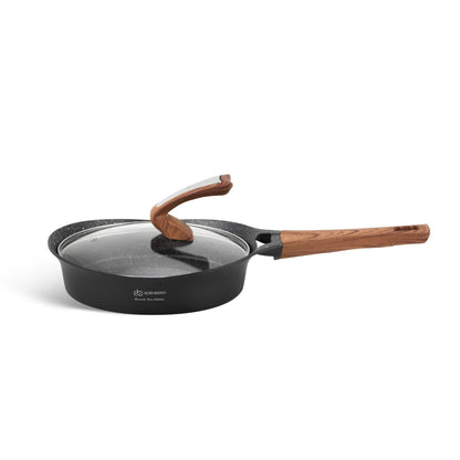 15-Delige Pannenset – Kookpotten – Kookpannen – Inductiepannen – Braadpannen – Inductiegeschikt – Marmeren Non-Stick Coating – Aluminium Met Softgrip Handvatten