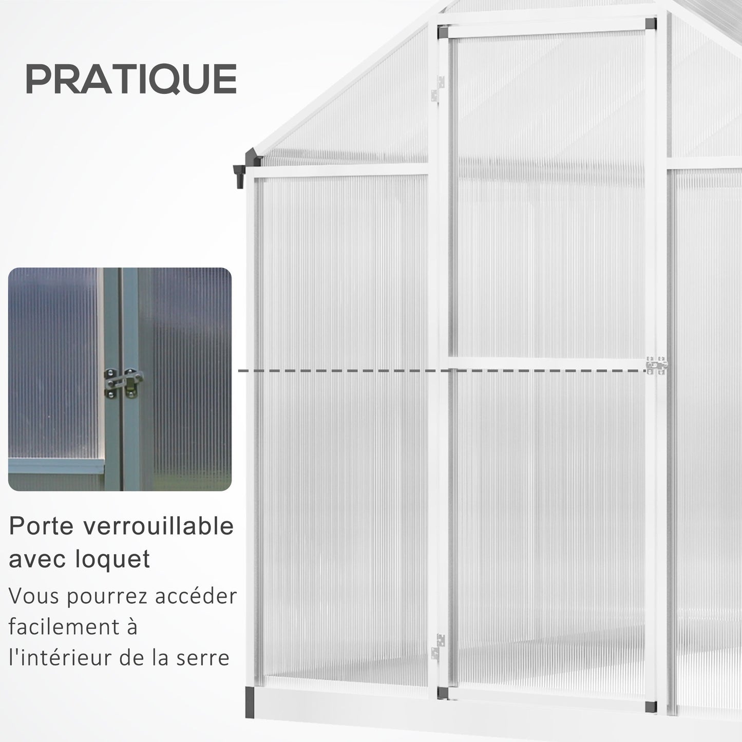Tuinhuisje – Tuinkas – Tuinberging – Plantenkas – Aluminium Tuinhuis – 4,6 m² – UV-bestendig Polycarbonaat