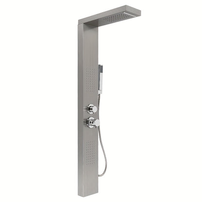 Hydraulic Massage Shower Screen, H-130cm, Stainless Steel Material, 4 Functions, Rain|waterfall|massage Nozzle|handheld Shower
