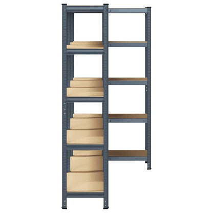 Opbergrek – Opbergkast – Stellingkast – Opbergrekken – Stelling – 5 Laags – Staal En Hout – Stevig En Duurzaam – Antraciet