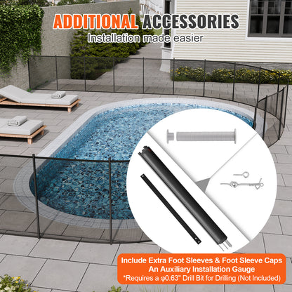 Zwembadhek – Zwembadafsluiting – Pool Fence – Veiligheidshek – Zwembadomheining – 4 x 29,26 Meter – Aluminium Frame Met Teslin PVC Mesh