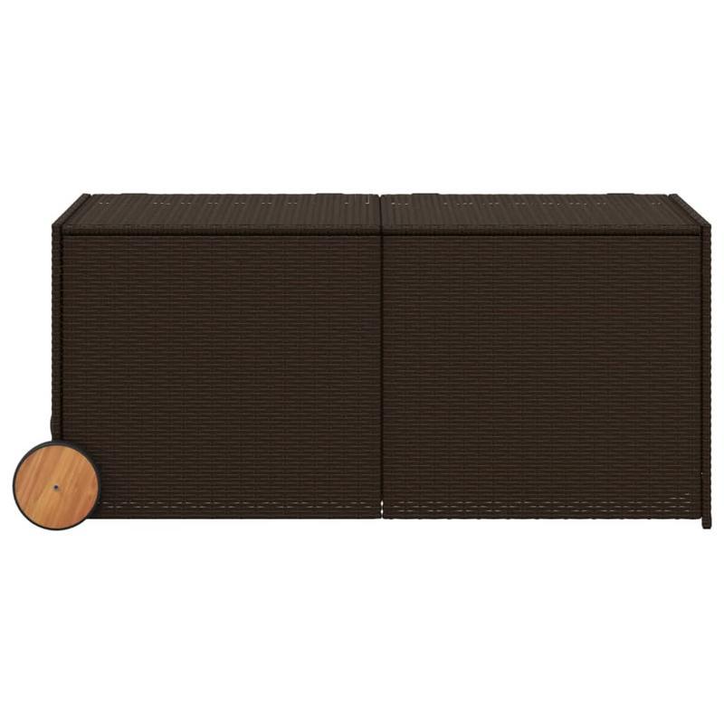 Opbergkist Tuin – Tuinkussenbox – Tuinbox – Opbergbox – Tuinmeubelbox – 283 Liter Inhoud – Weerbestendig PE Rattan Met 4 Wielen En Mobiel