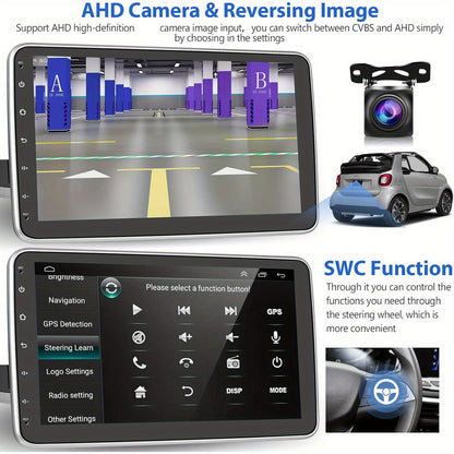 Autoradio – Android Auto – Multimedia Systeem – Navigatie Systeem – Carplay Scherm – 10,1 Inch Draaibaar Scherm – Wifi & GPS Navigatie
