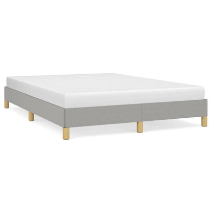 Modern Minimalist Bed Frame - Light Grey/White, Sturdy Wooden Platform Bed with Easy Assembly, No Box Spring Needed, Space-Saving Design for Small Rooms - Ideal for Apartments, Dorms, Guest Rooms - Mattress Not Included, Dorm