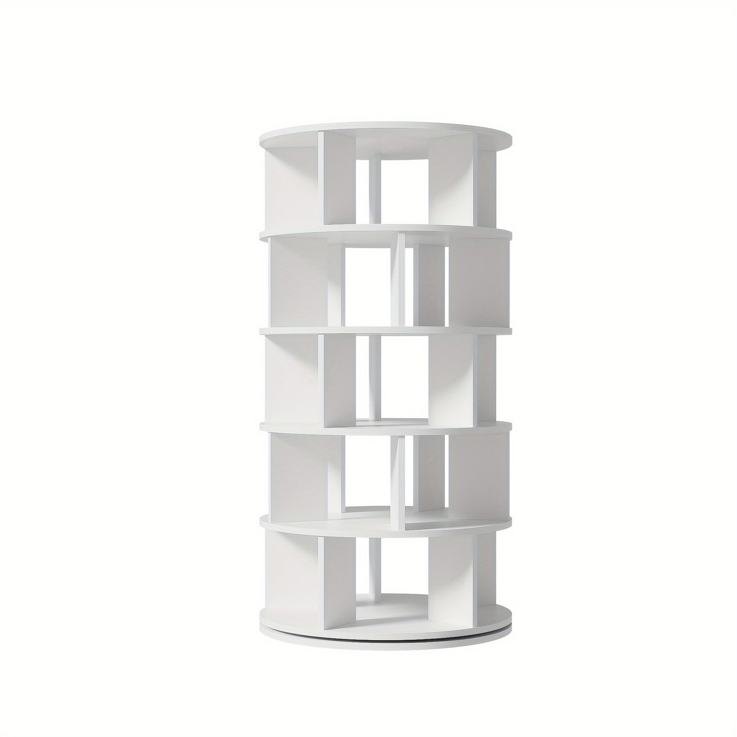 Schoenenrek – Schoenenkast – Schoenenbank – Schoenenhouder – Schoenenopberger – 5 Niveaus – Draaihoek – Wit – 115 cm Hoog – 60 cm Breed – Kunststof & Non-woven