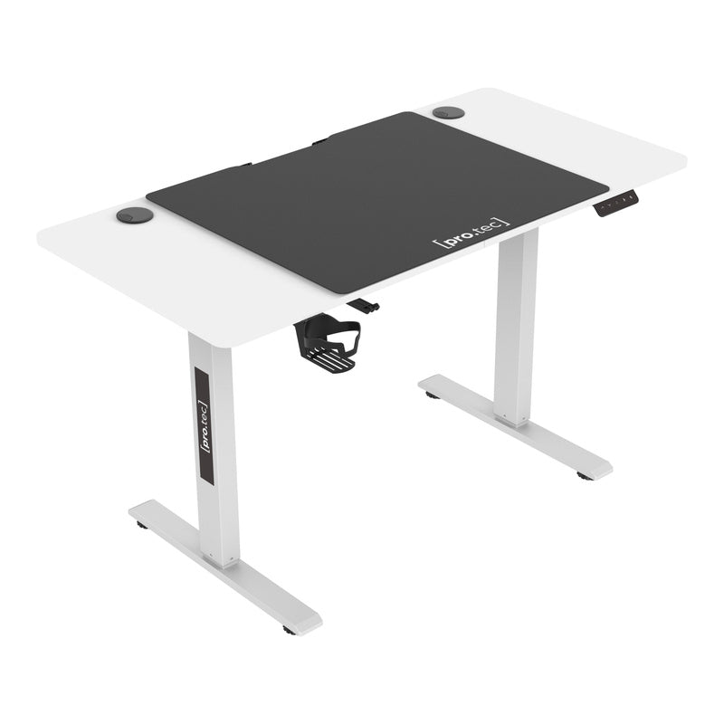 Bureaublad – Bureau – Zit-Sta Bureau – Verstelbaar Bureau – Elektrisch Verstelbaar – Hoogte 72-117 cm – XXL Muismat 120x60 cm – Zwart