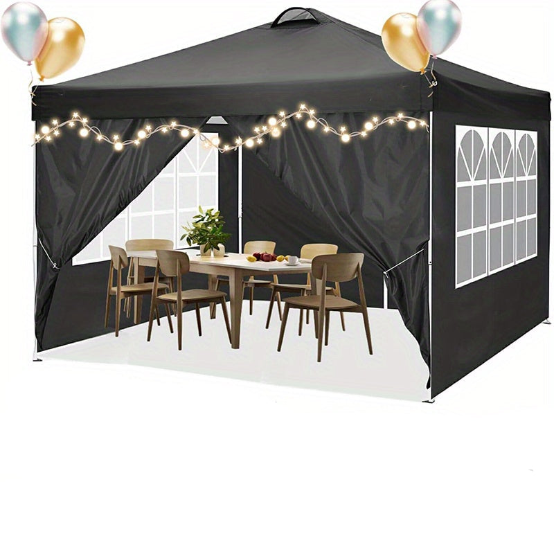 Partytent – Pop-up Tent – Vouwtent – Paviljoen – Schaduwtent – 3x3 Meter – Verstelbare Hoogte – 4 Zijwanden – Ventilatie – Draagtas