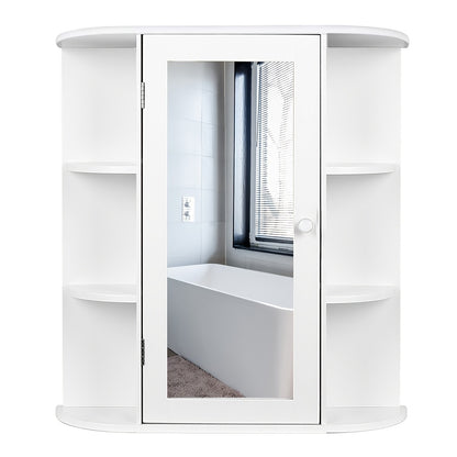 Badkamerkastje – Wandkast – Opbergkast – Spiegelkast – Medicijnkast – Scandinavisch Design – Smal 60x16x58 cm – Krasbestendige Spiegel
