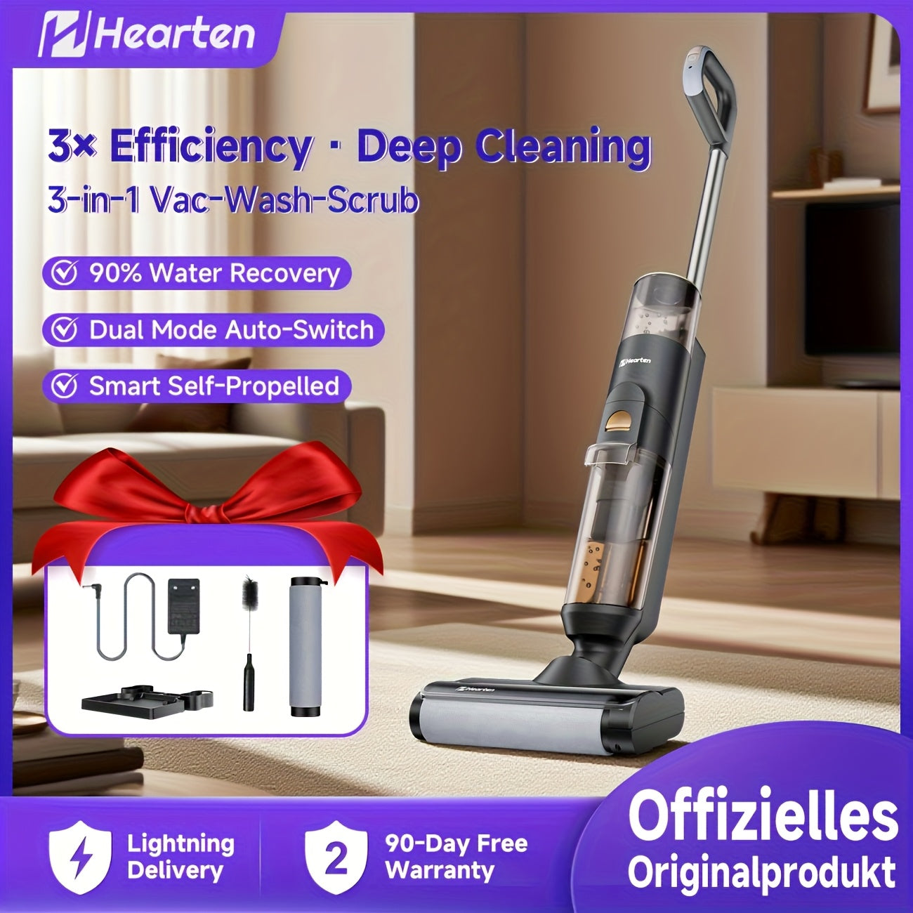 Dweil- en Stofzuiger – Nat Droog Stofzuiger – Draadloze Schoonmaker – Zelfrijdende Vacuüm – Mop Vacuüm – Twee-in-één Reiniging – Zelfreinigende Borstelrol