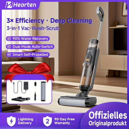 Dweil- en Stofzuiger – Nat Droog Stofzuiger – Draadloze Schoonmaker – Zelfrijdende Vacuüm – Mop Vacuüm – Twee-in-één Reiniging – Zelfreinigende Borstelrol