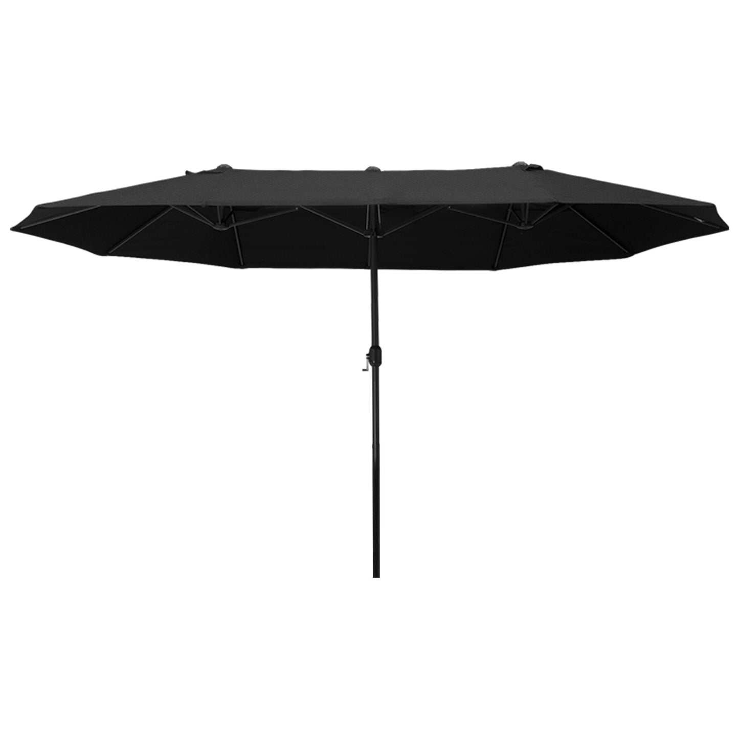 Parasol – Tuinparasol – Marktparasol – Dubbele Parasol – Terrasparasol – Handmatige Zwengel – Groot Ovaal 460x270 cm – Windbestendig Polyester