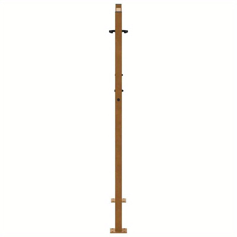 Metalen sierpoort – Tuinpoort – Sierhek – Terraspoort – Buitenpoort – Bruin – Weerbestendig staal – 105x130 cm