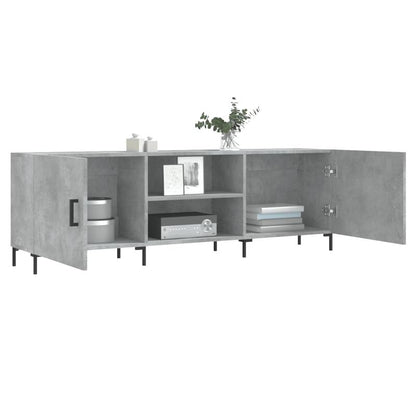 TV-meubel – Tv-kast – Tv-dressoir – Mediameubel – Tv-stand – Betongrijs – Ruimtebesparend Ontwerp – Hout en IJzer