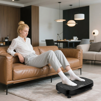 Trilplaat – Vibratieplaat – Powerplate – Vibratietrainer – Fitnessapparaat – Volledige Lichaamstraining – Inclusief Weerstandsbanden – Compact en Stabiel Platform – 220-240V Aansluiting – Zwart