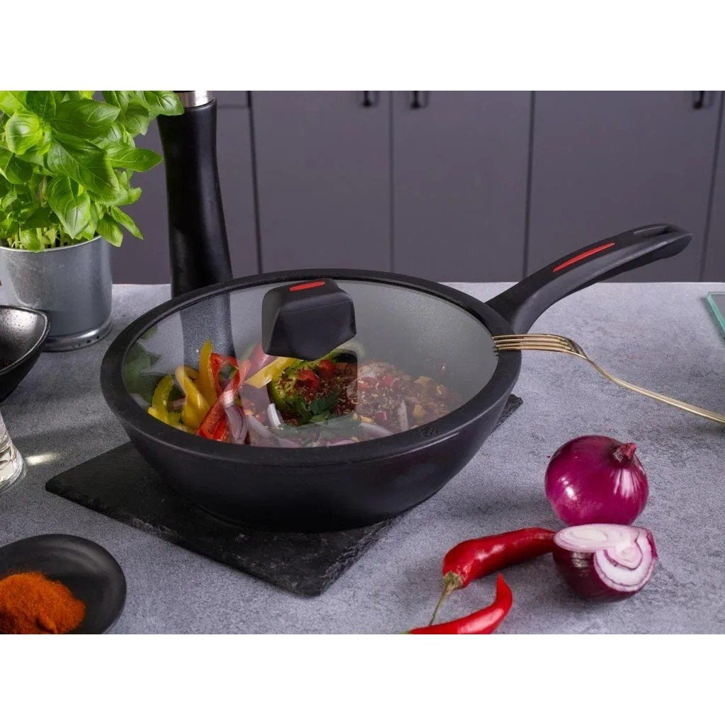 Kookset – Pannenset – Kookgerei – Kookpannen – Steelpannen – Inductiegeschikt – Keramische Antiaanbaklaag – 10-delig – Lichtgewicht Aluminium