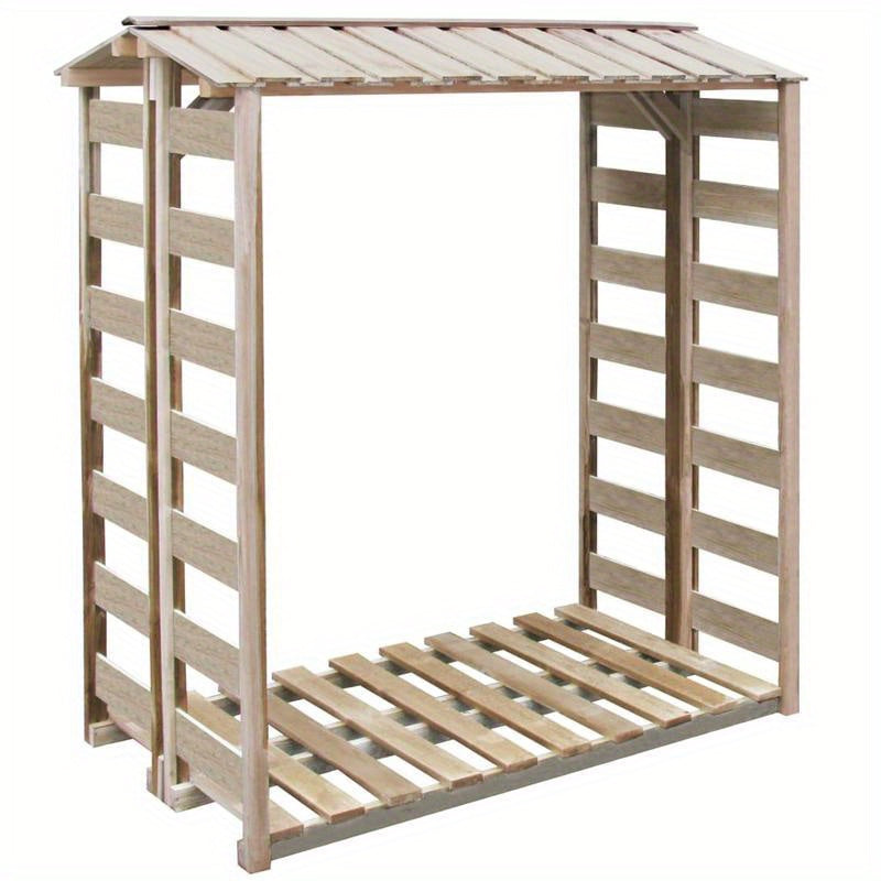 Houtopslag Buiten – Brandhoutopslag – Houtberging – Haardhoutrek – Houtstalling – Extra Groot 150x90x176 cm – Weerbestendig Groen Geïmpregneerd Grenenhout – Stevig Metalen Frame
