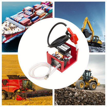 Dieselpomp – Brandstofpomp – Oliepomp – Vloeistofpomp – Hevelpomp – Zelfaanzuigend – Hoog Debiet – Automatische Nozzle – Rood