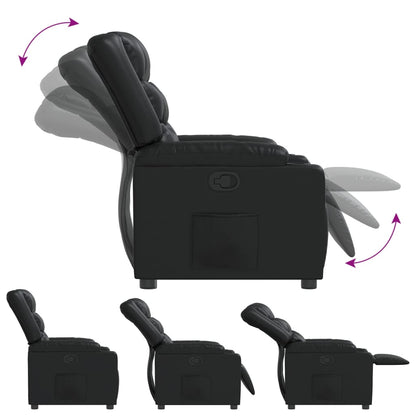 elektrische relaxstoel – elektrische fauteuil – relaxfauteuil – verstelbare stoel – loungestoel – handmatig verstelbaar tot 135° – kunstleren bekleding