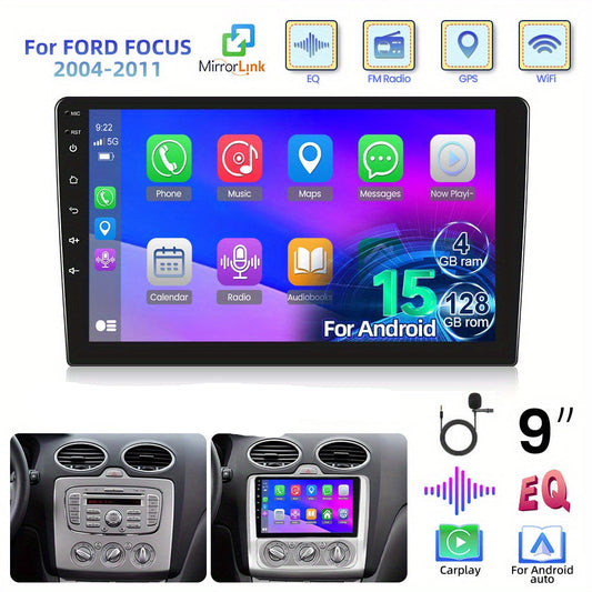 9-Inch Android Autoradio – Touchscreen Radio – Multimedia Systeem – Navigatie Unit – 2-DIN Radio – Draadloos CarPlay & Android Auto – GPS Navigatie Met Achteruitrijcamera