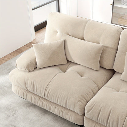 Luxury Oversized U-Shaped Sectional Sofa with Ottoman - Convertible Sofa Bed, Deep Seat Cloud Couch, Space-Saving Corner Suitable for Living Room, Apartment, Guest Room
