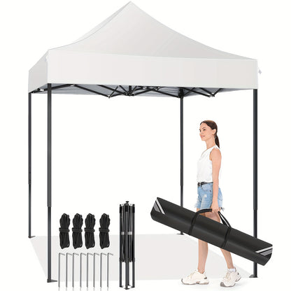 2×2m Pop Up Tent, Folding Gazebo, No Side Walls, With Portable Bag, Easy To Set Up, Height Adjustable, Small Volume For Easy Carrying, Oxford Cloth, Commercial Canopy, Suitable For Camping, Market Stalls, Parties, Beaches, C