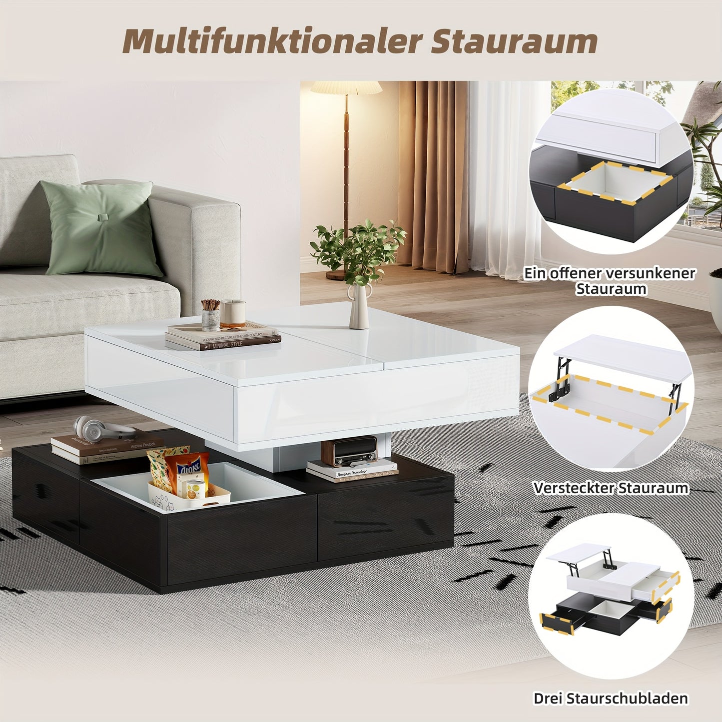 Fauteuil – Loungestoel – Relaxfauteuil – Oorfauteuil – Zetel – Bamboe Materiaal – Inclusief Voetenbank – Zijzak