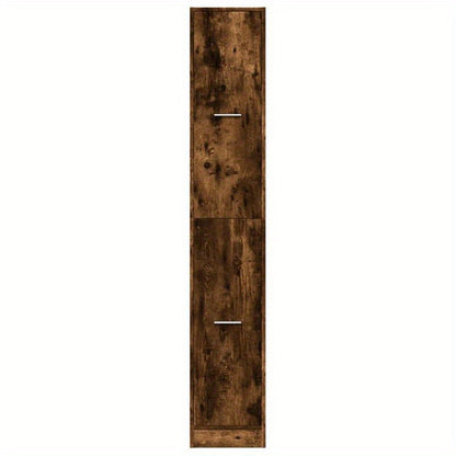 Apothekerskast – Medicijnkast – Badkamerkast – Opbergkast – Keukenkast – Gerookt Eikenhout – Compact 30x41x174,5 cm