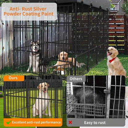 Hondenkennel – Hondenren – Hondenkooi – Dierenbench – Dierenren – Metalen Frame – 127x120x165 cm – Weerbestendig & Stevig