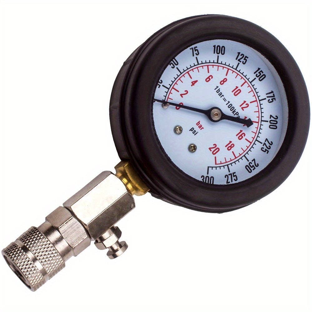 Compressiemeter – Compressietester – Compressietestset – Drukmeter – Verdichtingsmeter – Universeel Voor Benzinemotoren – Duale Schaal Manometer