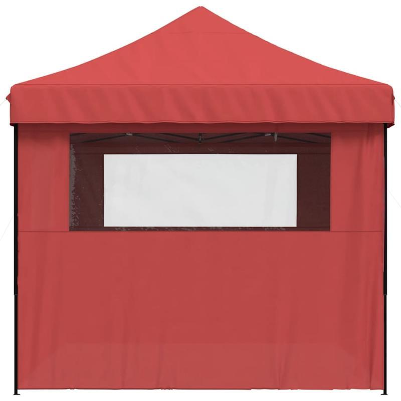Partytent – Vuurbescherming Tent – Buitentent – Evenemententent – Bordeauxrood – Uitklapbaar – Waterafstotend Stof – Lichtgewicht Metaal Frame