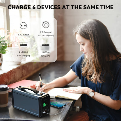 Draagbare Powerstation – Powerbank - Mobiele Batterij – Energiebron – Noodstroom – 300W Vermogen – 222Wh Capaciteit