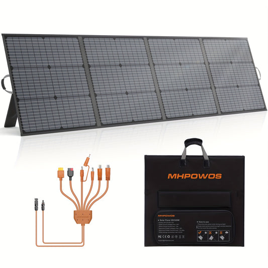 Zonnepaneel – Solar Paneel – Opvouwbaar Paneel – Draagbaar Zonne-energie Paneel – 220W 20V – Hoge Efficiëntie 23,5% – Onderhoudsvrij Monokristallijn Silicium