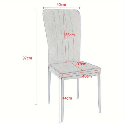 Eetkamerstoelen – Stoelen – Kuipstoelen – Keukenstoelen – Woonkamerstoelen – Set van 6 – Zwarte Velvet Bekleding – Stabiele Metalen Poten