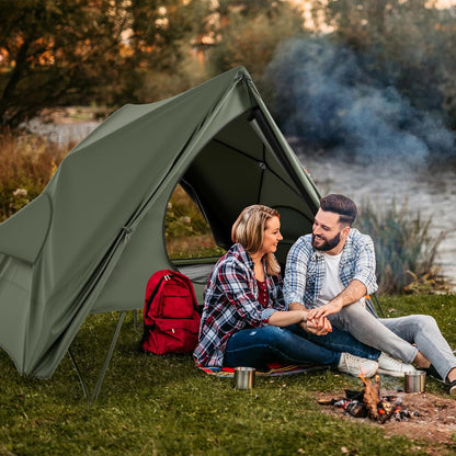 Campingbed – Kampeerbed – Buitenslaapbed – Opvouwbaar Bed – Tentbed – Lichtgewicht & stevig – Weerbestendig 2-persoons 300 kg draagvermogen