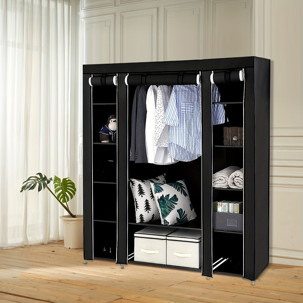 Kledingkast – Garderobekast – Stoffen Kast – Opbergkast – Garderobekast Systeem – 150x45x175 cm – Modulair & Stapelbaar – Lichtgewicht & Duurzaam