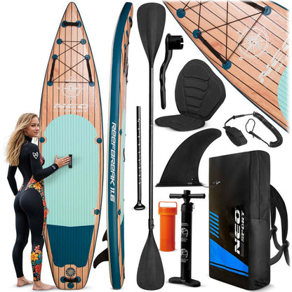 SUP Board – Stand Up Paddleboard – Paddleboard – Inflatable Board – Watersport Board – 350x81x15 cm – Lichtgewicht Triple-Layer PVC