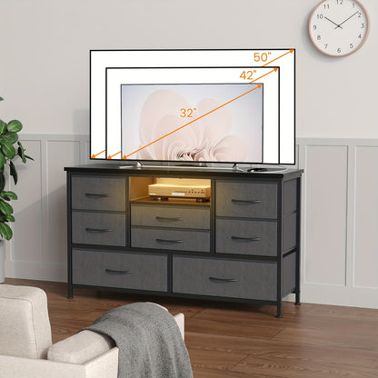 Ladekast – Ladenkast – Kommode – Opbergkast – Dressoir – 8 Lades – Robuust Metalen Frame – Matzwart Zonder Montage